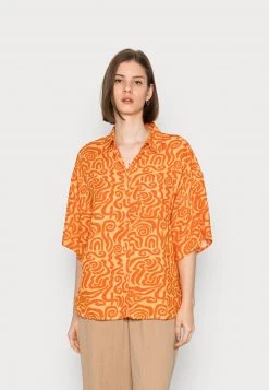Monki Damen Hemdbluse - Orange