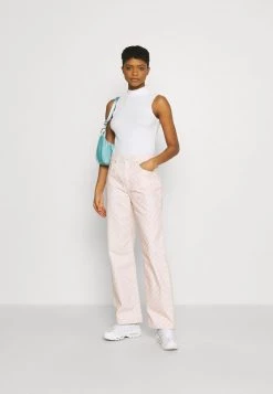 Monki Damen Top - Black Dark/white Light