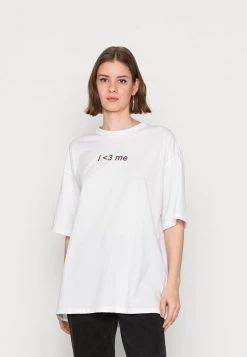 Monki Damen T-Shirt Print - White