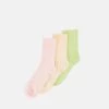 Monki Damen 3 PACK - Socken - Green/peach/pink