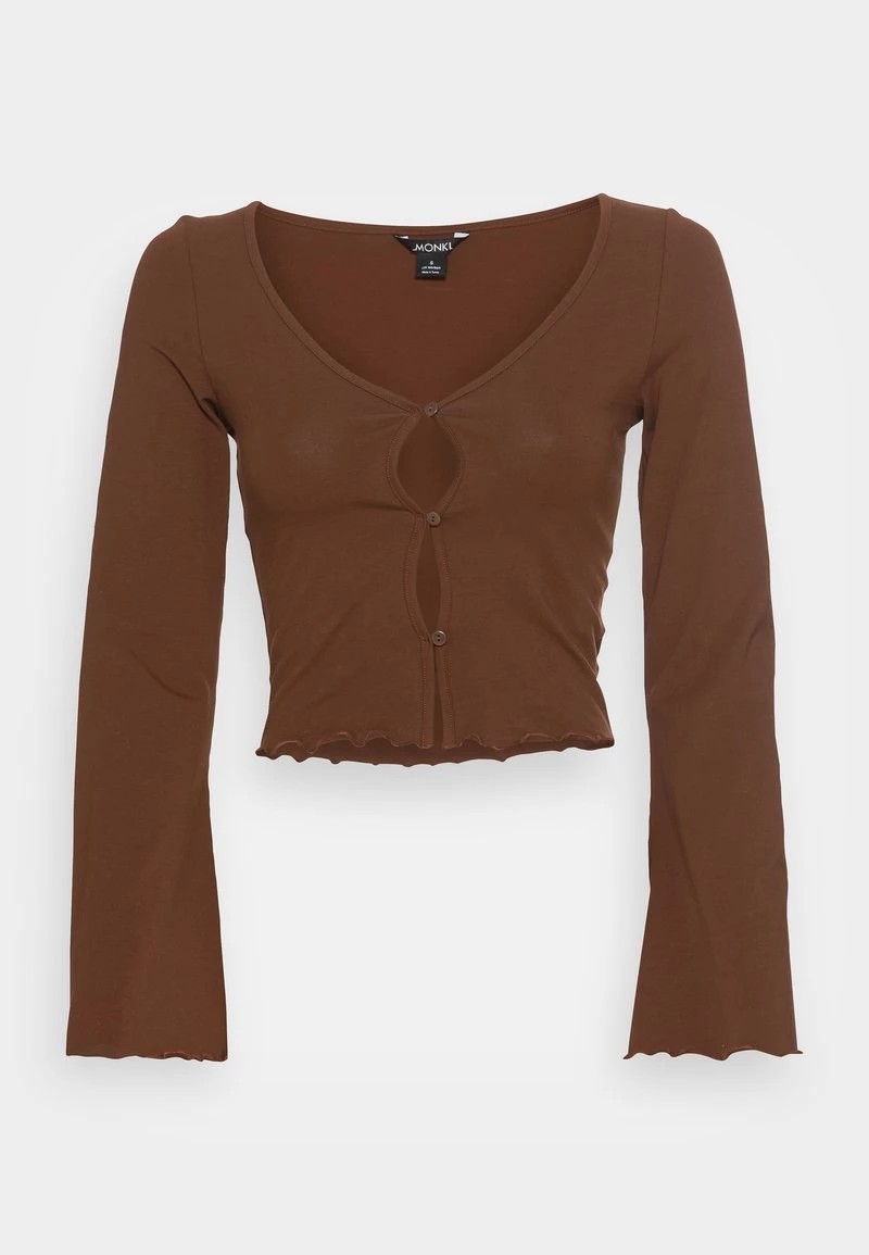 Monki Damen Langarmshirt - Solid/brown 4 Monki Damen Langarmshirt - Solid/brown – Bild 4