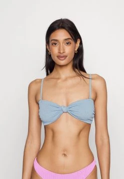 Monki Damen Bikini-Top - Blue Bubbly