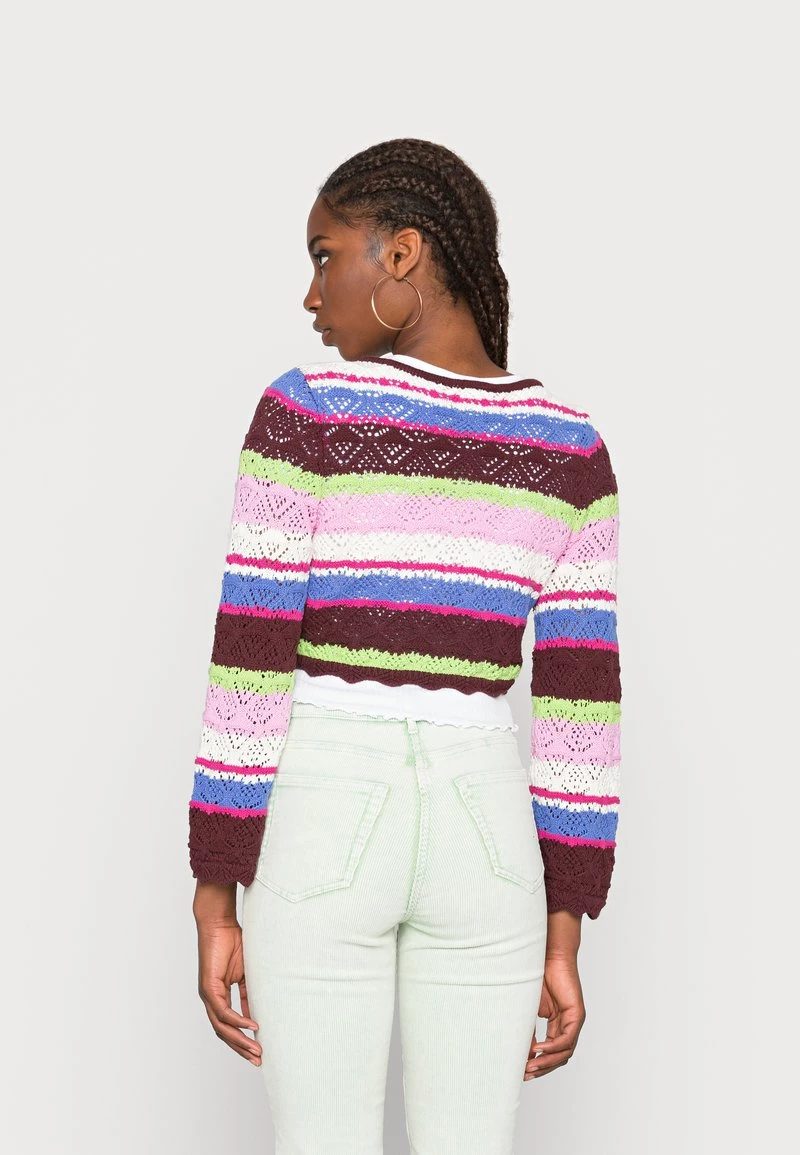 Monki Damen Strickjacke - Colorful Stripe 3 Monki Damen Strickjacke - Colorful Stripe – Bild 3