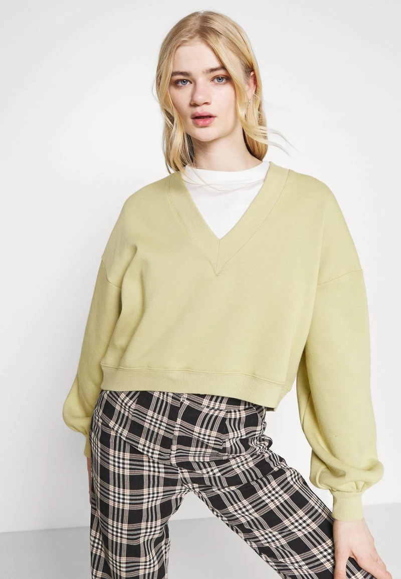 Monki Sweatshirt - Green | Damen 4 Monki Sweatshirt - Green | Damen – Bild 4