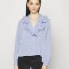 Monki Damen Bluse - Blue Dot