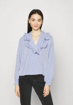 Monki Damen Bluse - Blue Dot
