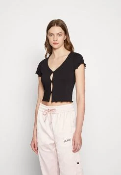 Monki Damen Strickjacke - Black Dark