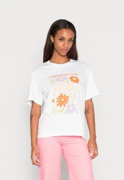 Monki Damen T-Shirt Print - Gardenlove