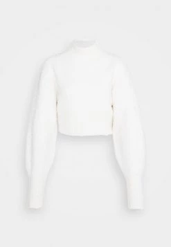 Monki FIONA - Strickpullover - Off White | Damen -Monki Verkäufe 2022 3397c1a98e684eef8531d18aeff4a323