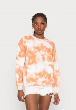 Monki Damen Sweatshirt - Orange Medium