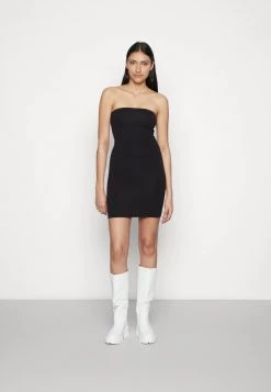 Monki Damen Jerseykleid - Black Dark