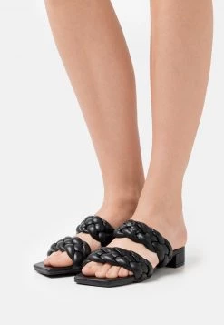 Monki Pantolette Flach - Black Dark | Damen