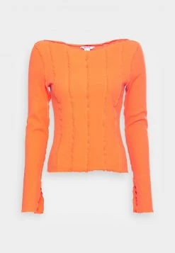 Monki Damen Langarmshirt - Orange -Monki Verkäufe 2022 372c786af899428dac12a47c77003491