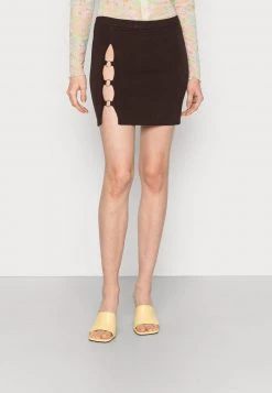 Monki Damen Minirock - Brown Dark