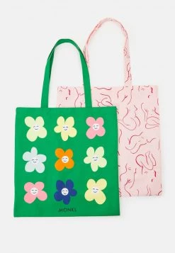 Monki Damen 2 PACK - Shopping Bag - Pink Dusty Light