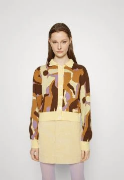 Monki Damen Strickjacke - Beige Dusty Light