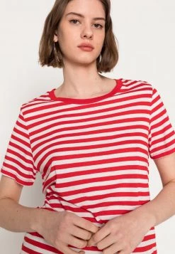 Monki Damen 2 PACK - T-Shirt Basic - Red Bright Unique Red Straightstripe + Plain White -Monki Verkäufe 2022 3cd9e1f10453402396e0c15ebc7b2cc3