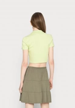 Monki T-Shirt Basic - Green Light | Damen -Monki Verkäufe 2022 40e269a094d54e52a60da12284816300