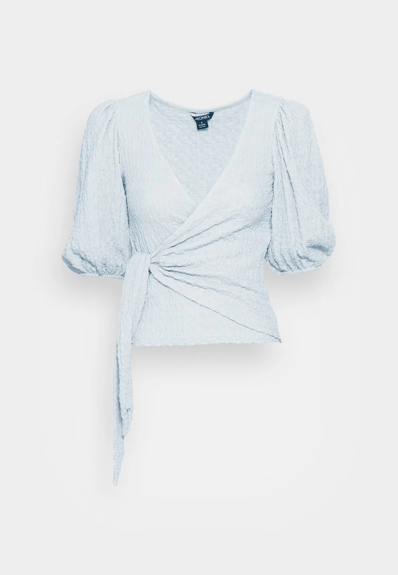 Monki Damen Bluse - Blue Dusty Light 4 Monki Damen Bluse - Blue Dusty Light – Bild 4