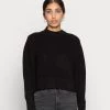 Monki Damen Strickpullover - Black Dark
