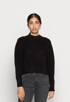 Monki Damen Strickpullover - Black Dark