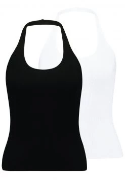 Monki Damen Top - White/black