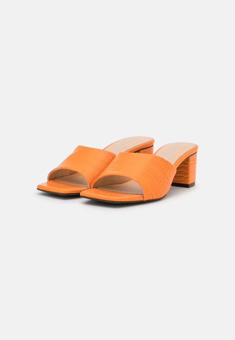 Monki Damen Pantolette Hoch - Orange Bright 3 Monki Damen Pantolette Hoch - Orange Bright – Bild 3
