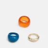 Monki 3 PACK - Ring - Orange Bright | Damen