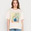 Monki Damen T-Shirt Print - White/multi Coloured