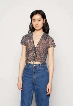 Monki Damen Bluse - Black/white