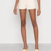 Monki Damen Jeans Shorts - Beige