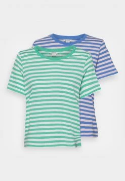 Monki SIMBA TEE 2 PACK - T-Shirt Print - Green/white | Damen -Monki Verkäufe 2022 459d6d34f3e846039ab588722b987cab