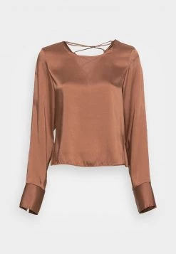 Monki Damen Bluse - Brown Medium Dusty -Monki Verkäufe 2022 476348277c9d43b2ab3f544fa697cd49