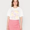 Monki T-Shirt Print - White Light Optical | Damen