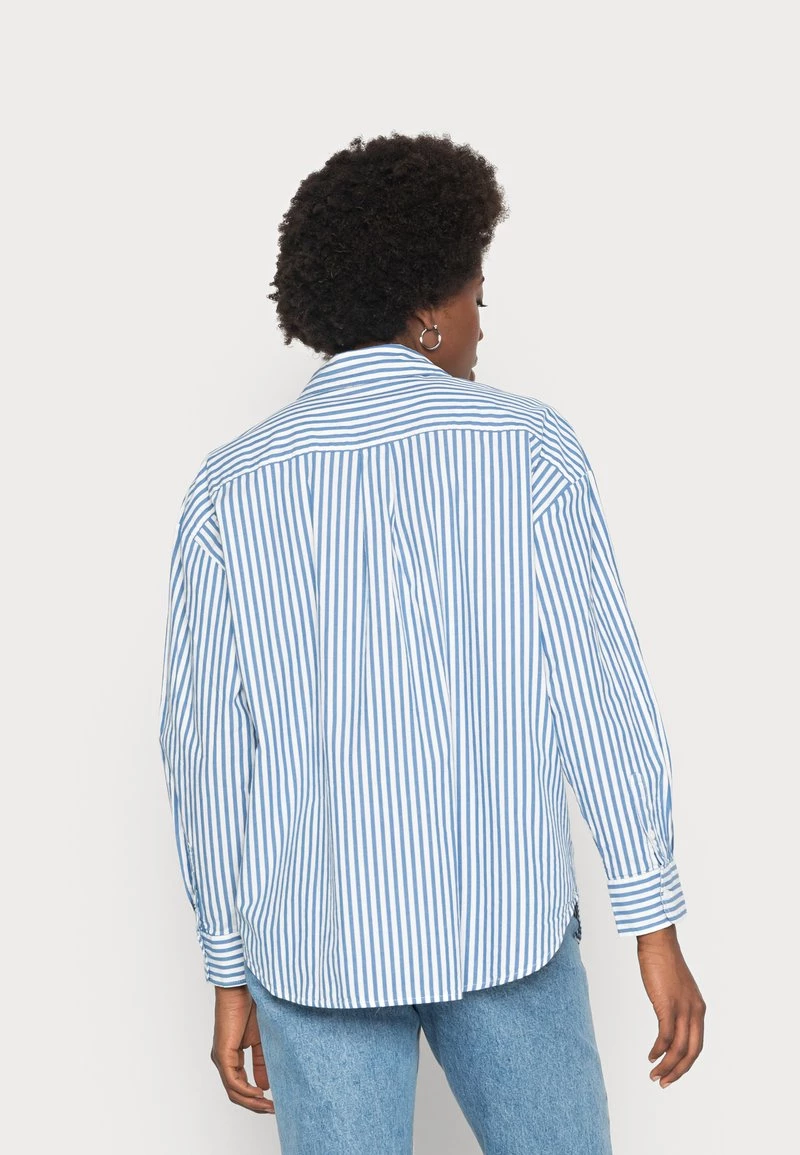 Monki Damen Hemdbluse - Blue- Stripe 3 Monki Damen Hemdbluse - Blue- Stripe – Bild 3