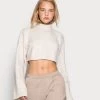 Monki Damen Strickpullover - Light Beige