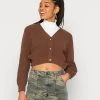 Monki Strickjacke - Brown Dark | Damen