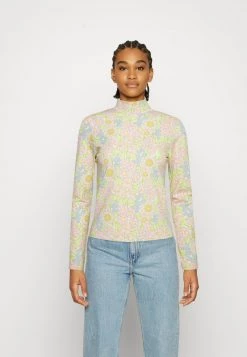 Monki Damen Langarmshirt - Retropastel