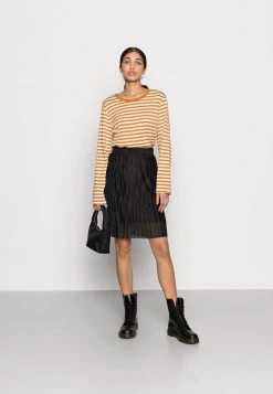 Monki Damen Langarmshirt - Black/white /yellow