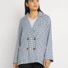 Monki Damen Blazer - Blue Dusty Light