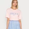 Monki Damen T-Shirt Print - Ibiza