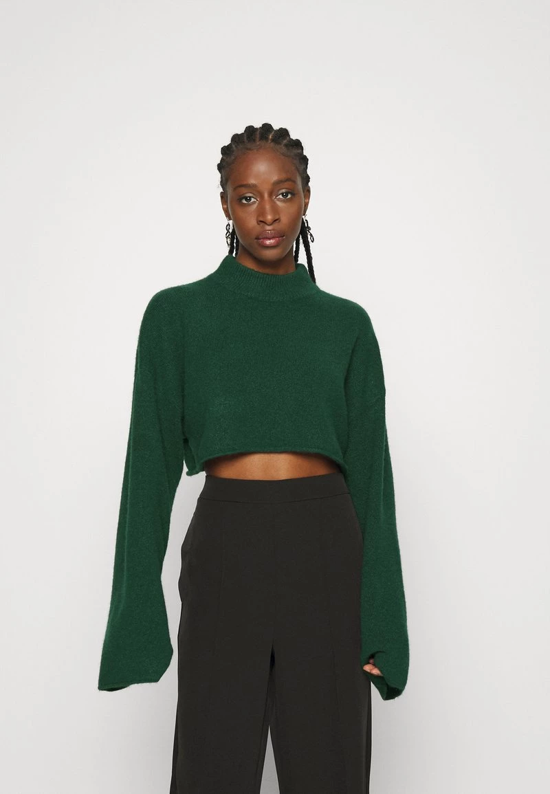 Monki Damen Strickpullover - Dark Green 1 Monki Damen Strickpullover - Dark Green