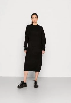 Monki Damen Strickkleid - Black