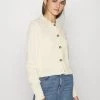 Monki Damen Strickjacke - Yellow Dusty Light