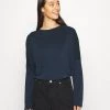 Monki Damen Langarmshirt - Navy Blue