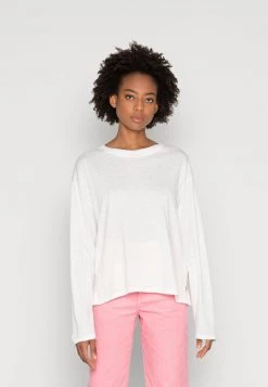 Monki Damen Langarmshirt - Yellow Light/smoothie -Monki Verkäufe 2022 59bf897b8108453eae797c4c60607061