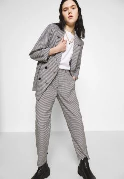 Monki Damen Stoffhose - Black/white -Monki Verkäufe 2022 59d7df0d78e14dddb5036331546a80cc