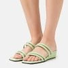 Monki Pantolette Flach - Green Dusty Light | Damen