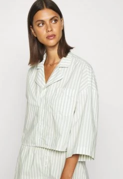 Monki Damen Nachtwäsche Set - Green/white -Monki Verkäufe 2022 5aa1d6252fdd4b92b478fec99e3e1a44