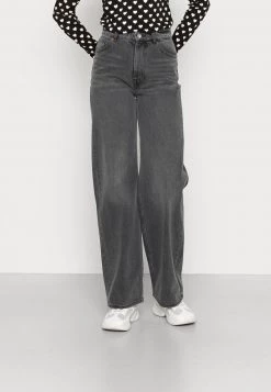 Monki Damen YOKO - Jeans Relaxed Fit - Black Dark